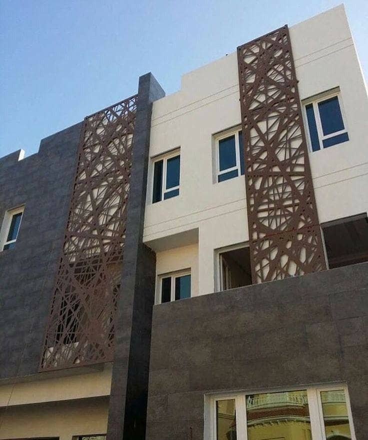 هياكل وأعمال حديد وواجهات للمظلات والخيام